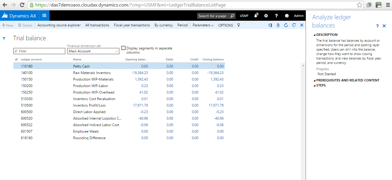 Task guide steps displayed to user